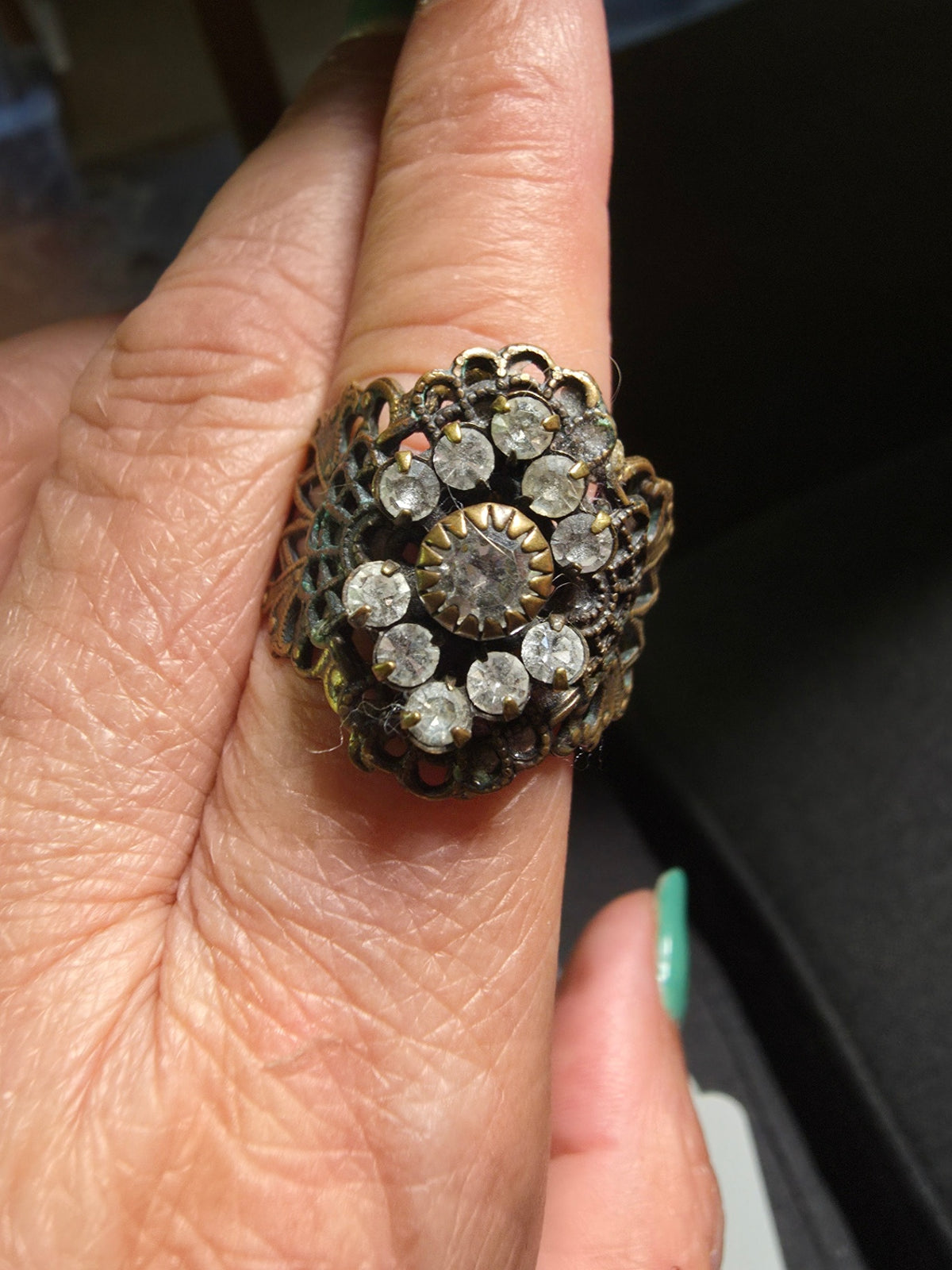 2R brass findings chrystal 