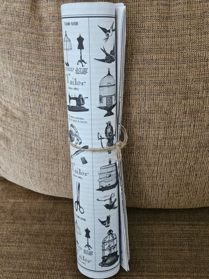 Wrapping paper/roll one each of 6 different patterns
