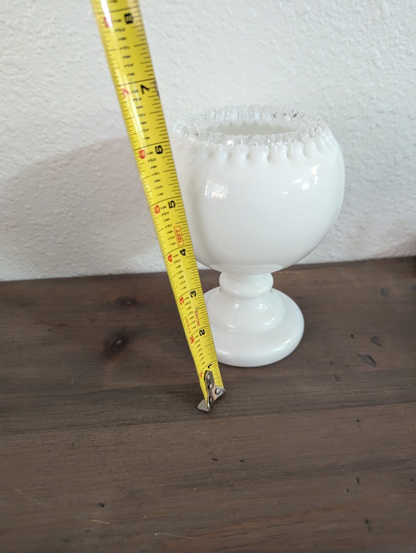 1950's Fenton "SilverCrest" Footed Ivy Ball Vase