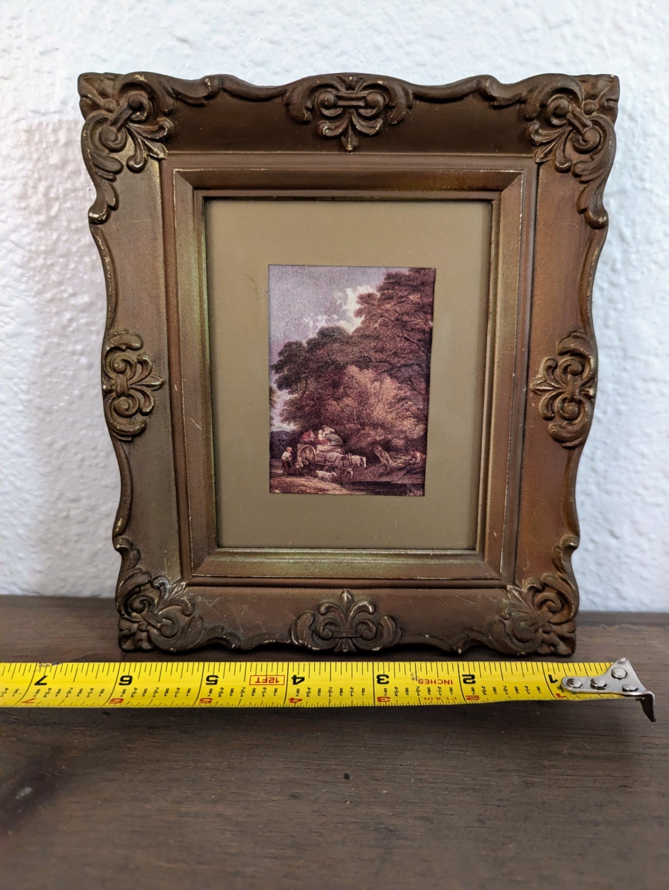 Vtg. Ornate Framed Pring of The Market Cart (Gainsborough)