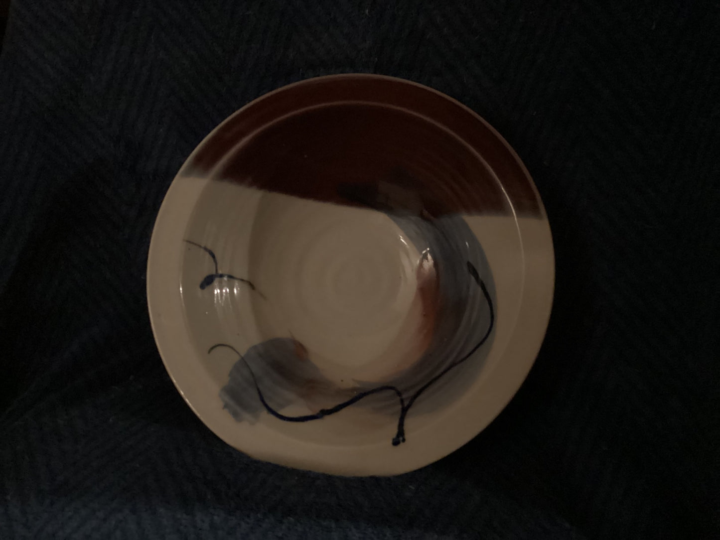 Signed pottery bowl medium size