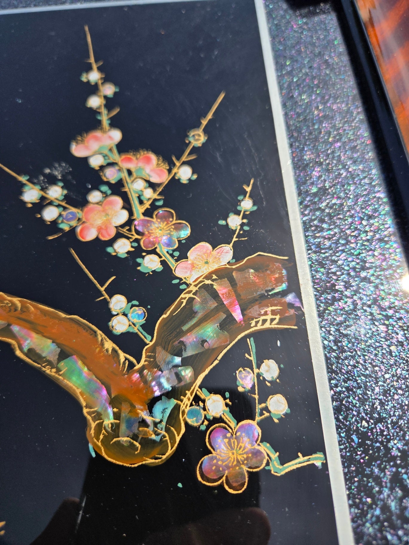 Signed mother-of -pearl art