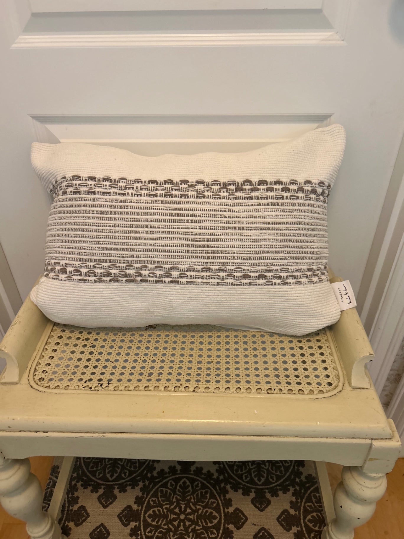 Neutral boho pillow