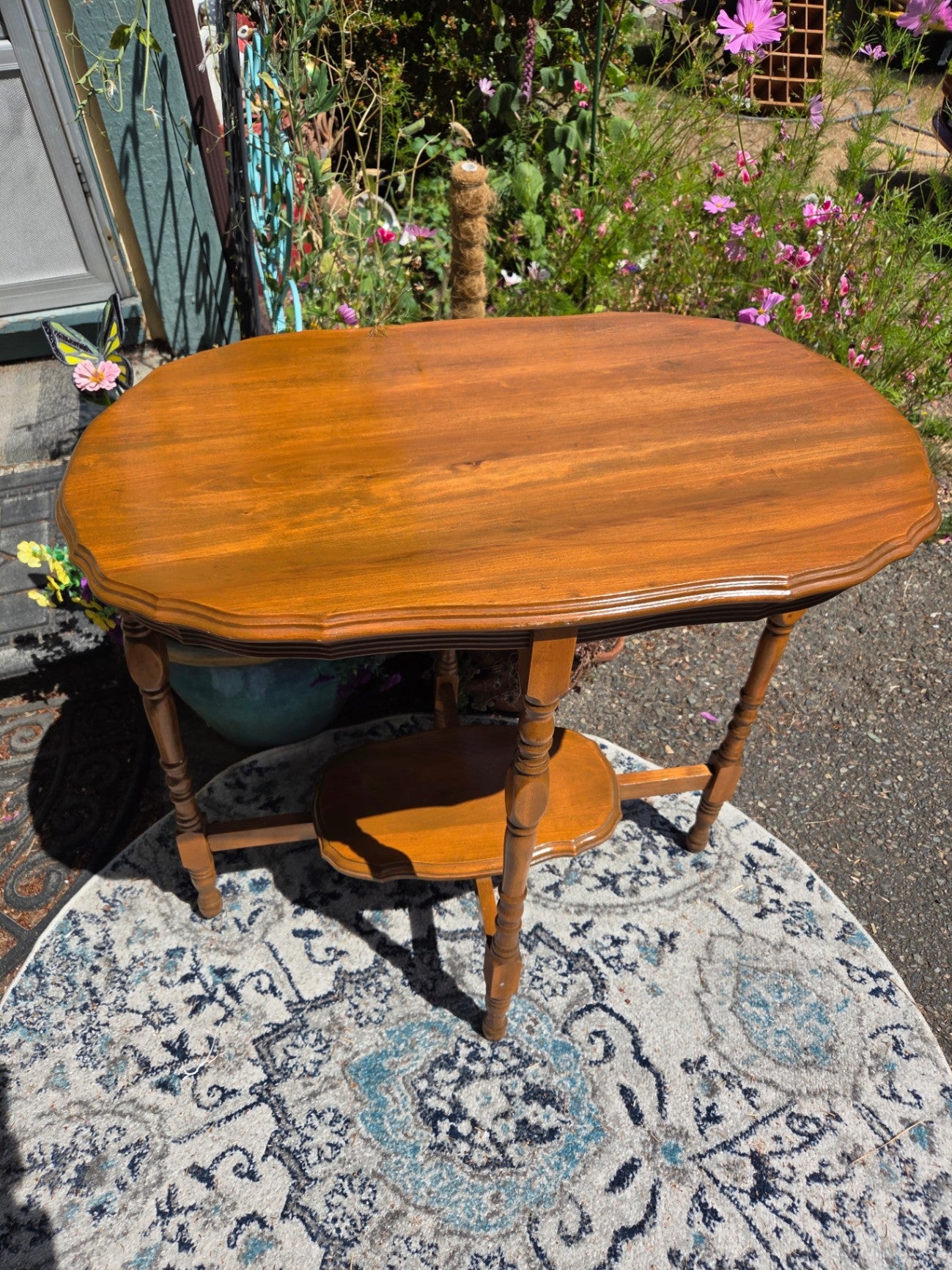 Wooden entry table