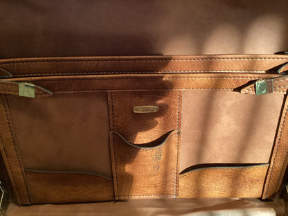 Vintage airway, brown leather briefcase