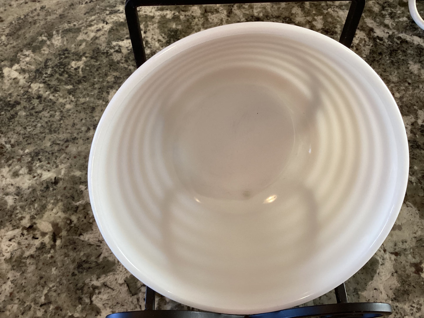 1960s Pyrex rainbow stripe bowl