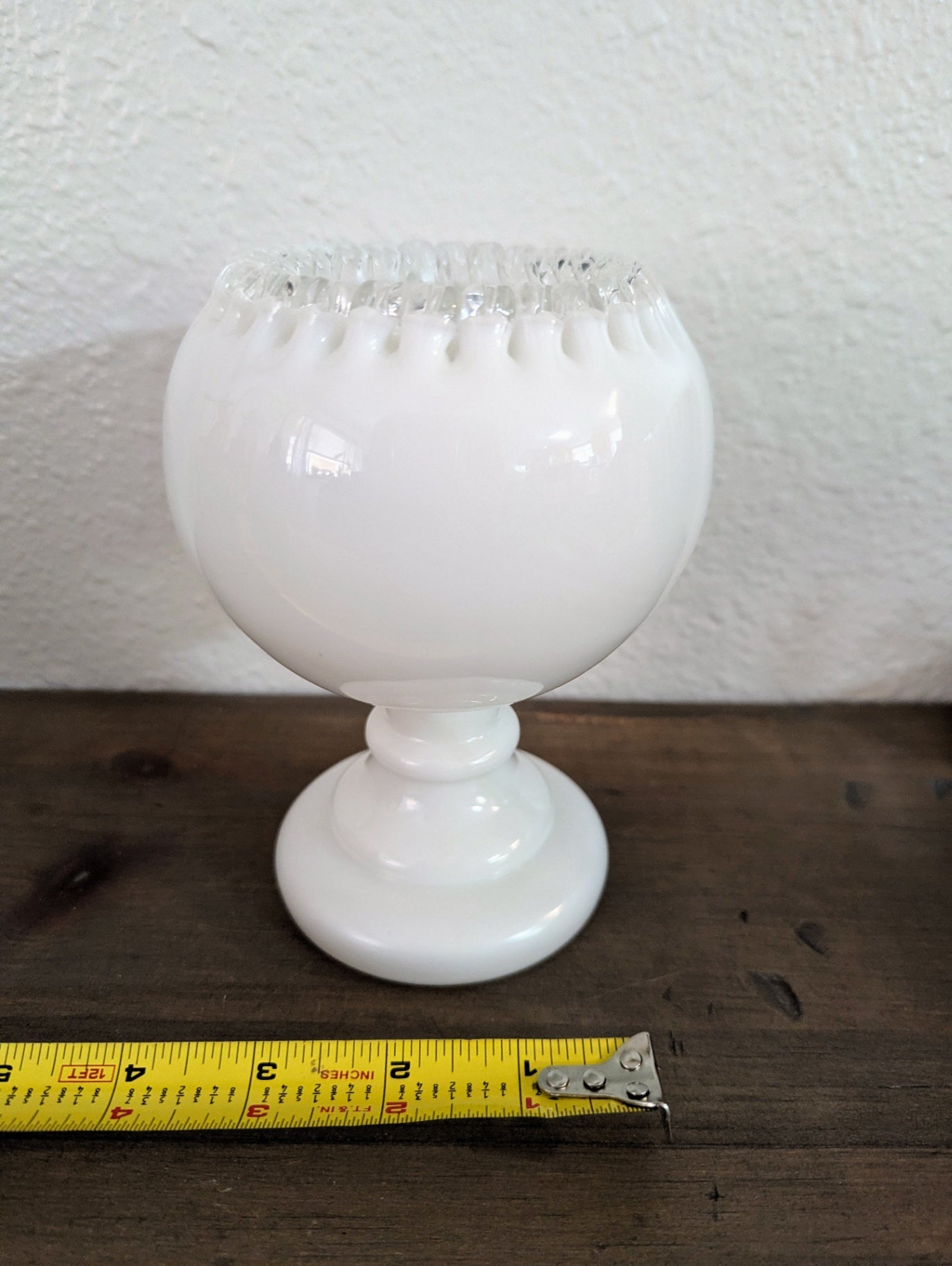 1950's Fenton "SilverCrest" Footed Ivy Ball Vase