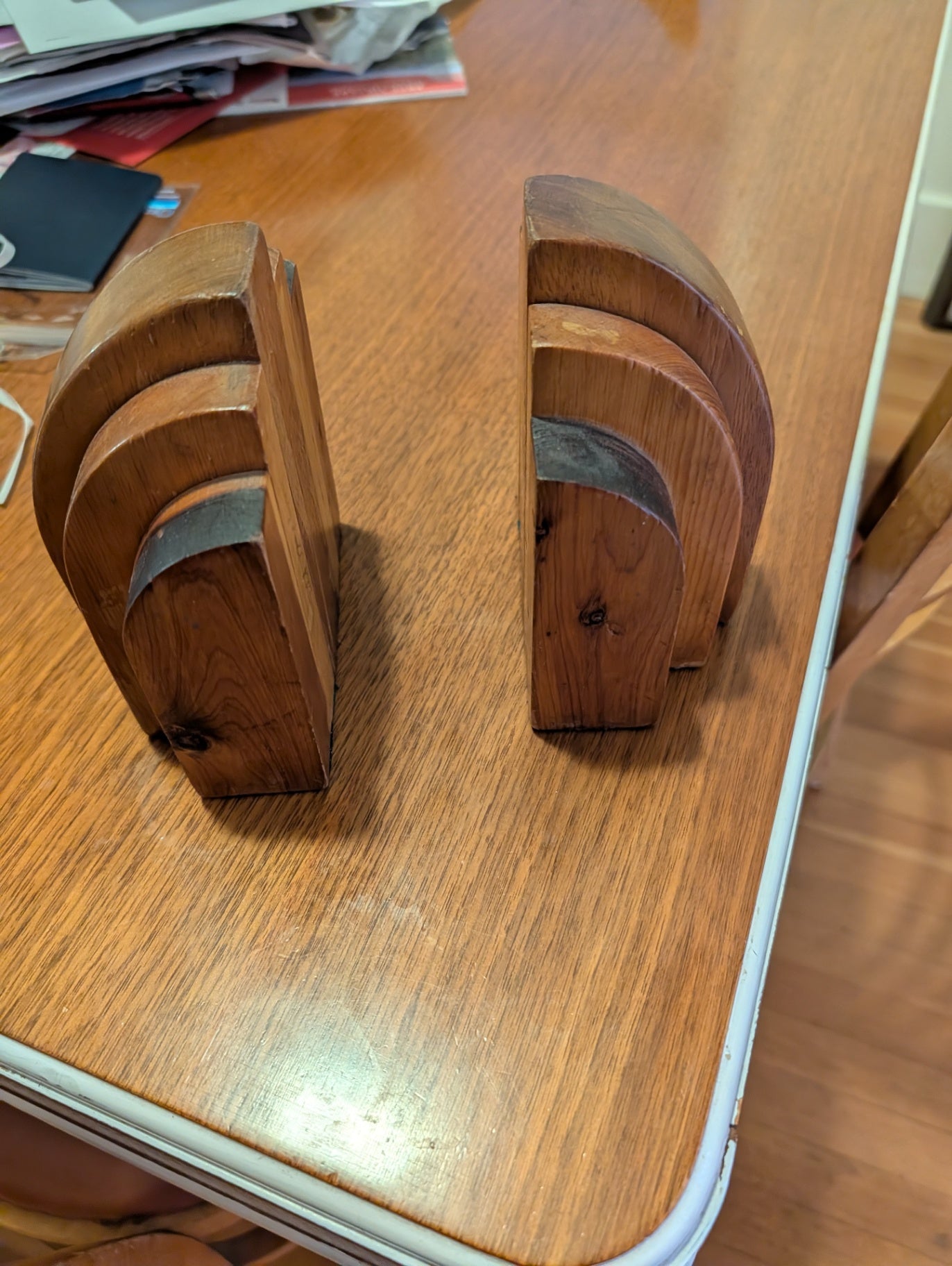 Vintage Wooden Book Ends