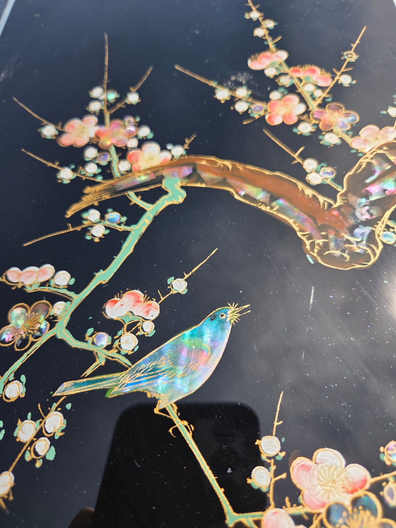 Signed mother-of -pearl art