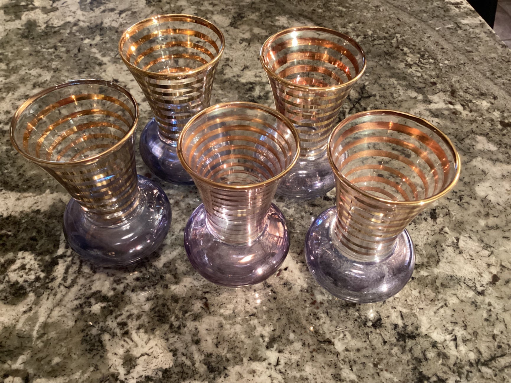 MCM Bartlett Collins hand blown bud  vases