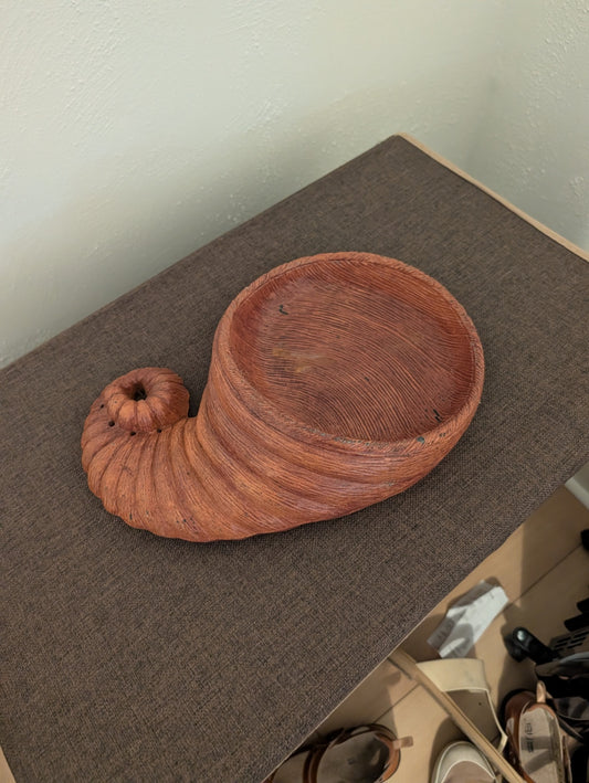 Vintage 1958 Multi Prod Inc Ceramic Cornucopia Nut Dish