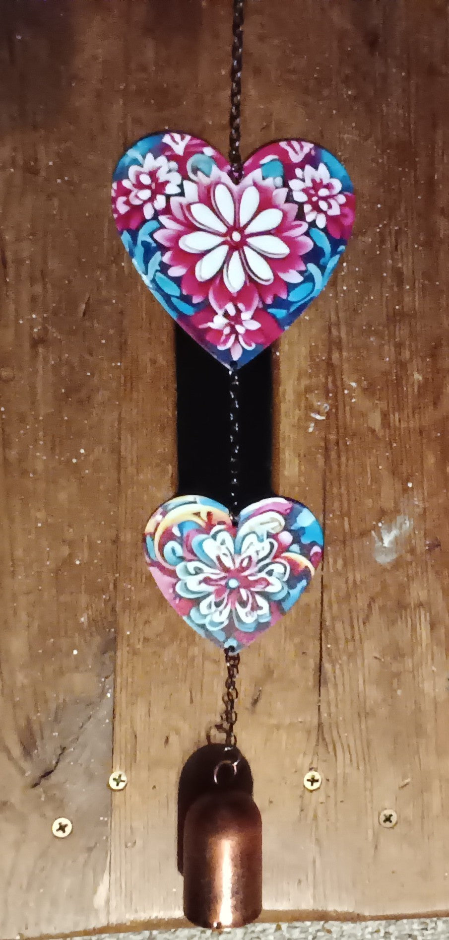 Colorful Hearts Bell Wind Chime