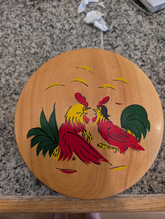 Vintage Wooden Hamburger Press (thinner)