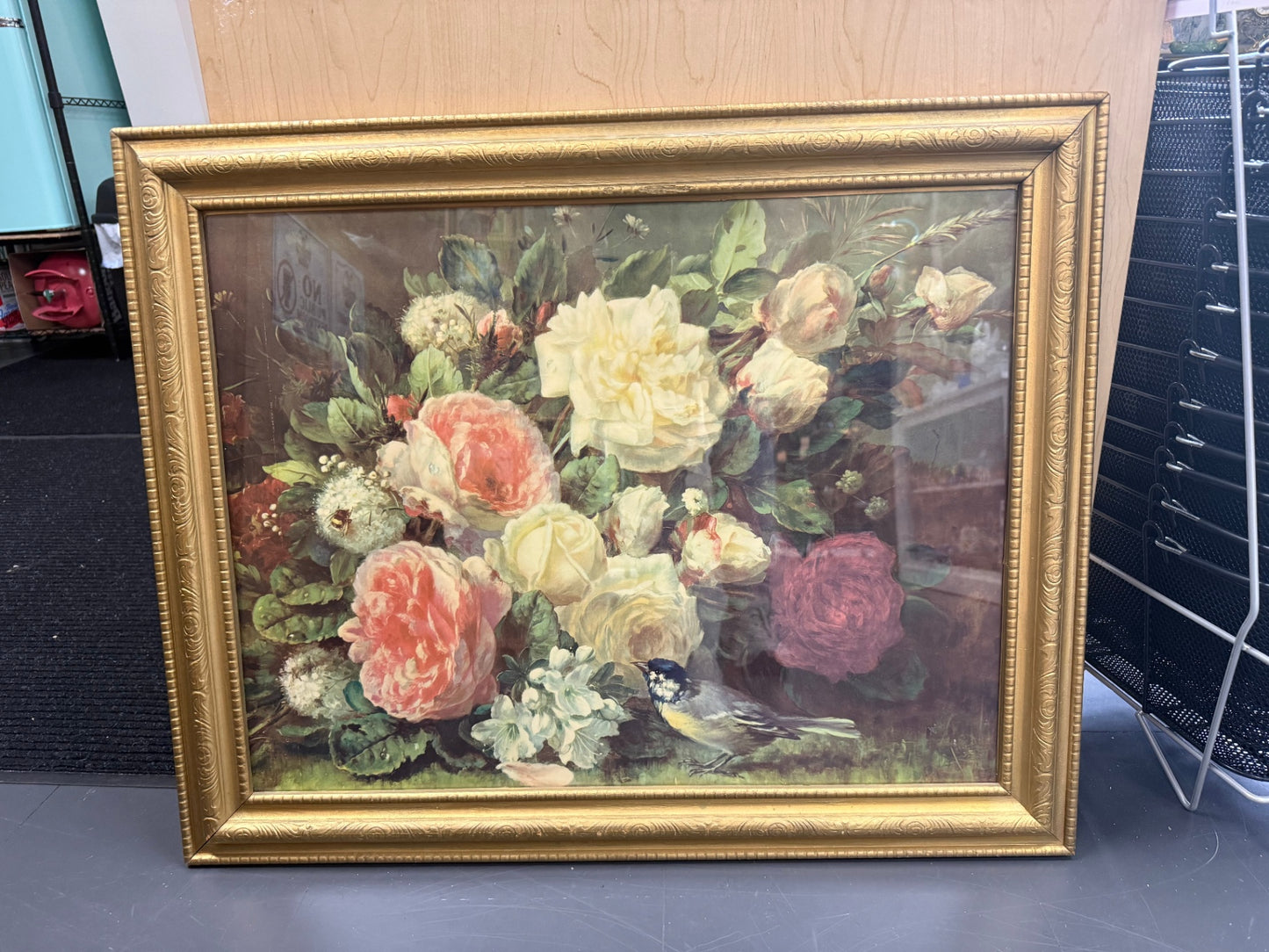 Large Framed Floral Print
