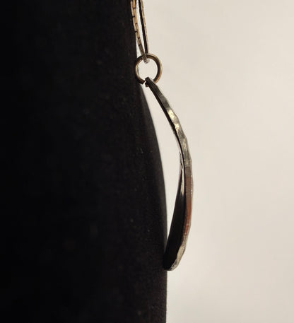 Vintage Swedish Handmade Pewter Floral Pendant - 1.5”