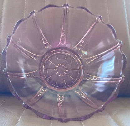 Vintage cranberry ANCHOR HOCKING bowl