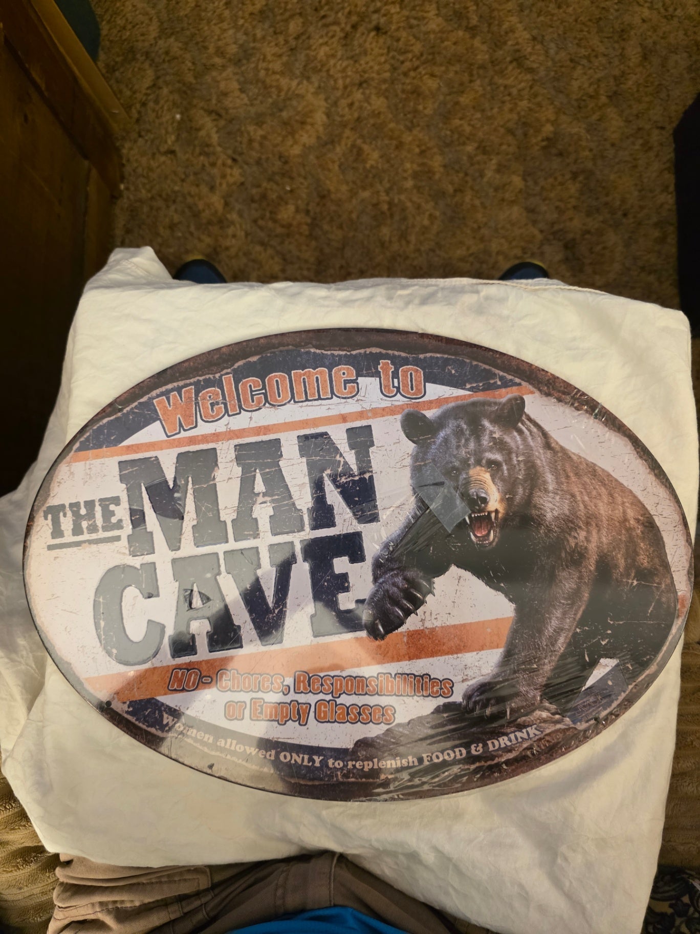 WELCOME TO THE MAN CAVE.. METAL SIGN