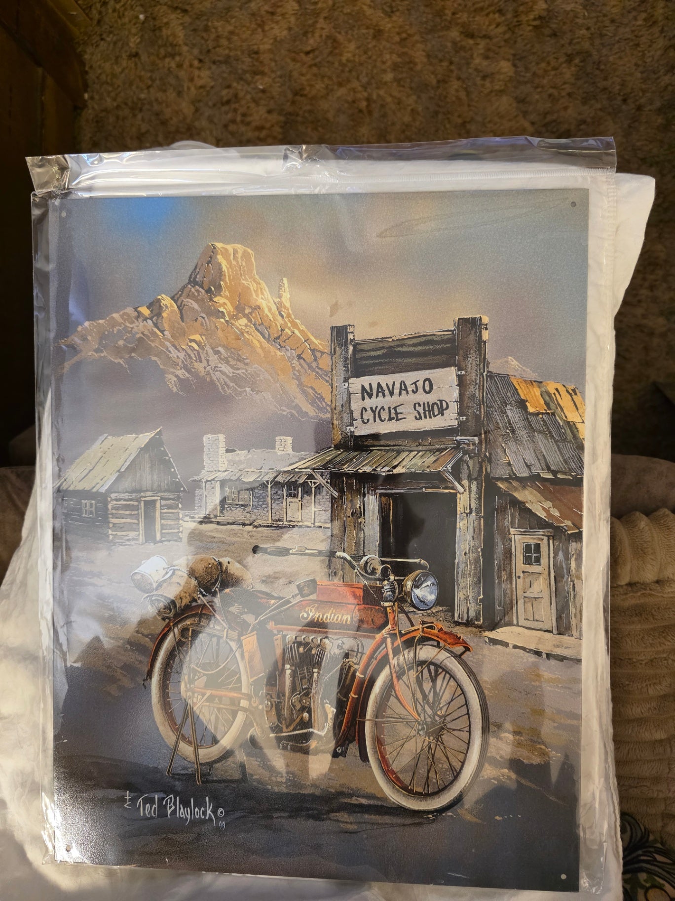 INDIAN MOTORCYCLE... metal sign.