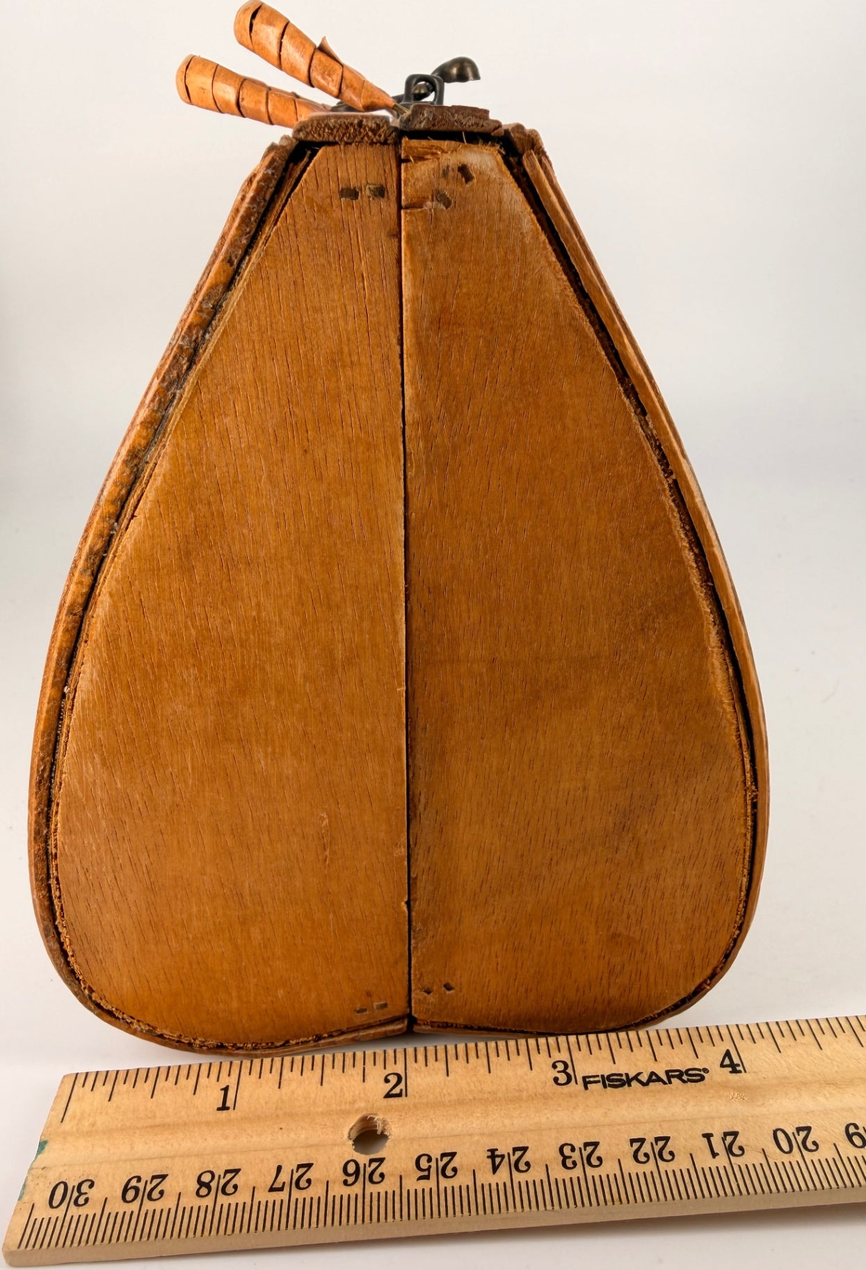 Vintage c. 1960s Wooden Box Purse