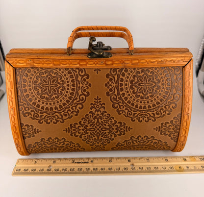 Vintage c. 1960s Wooden Box Purse