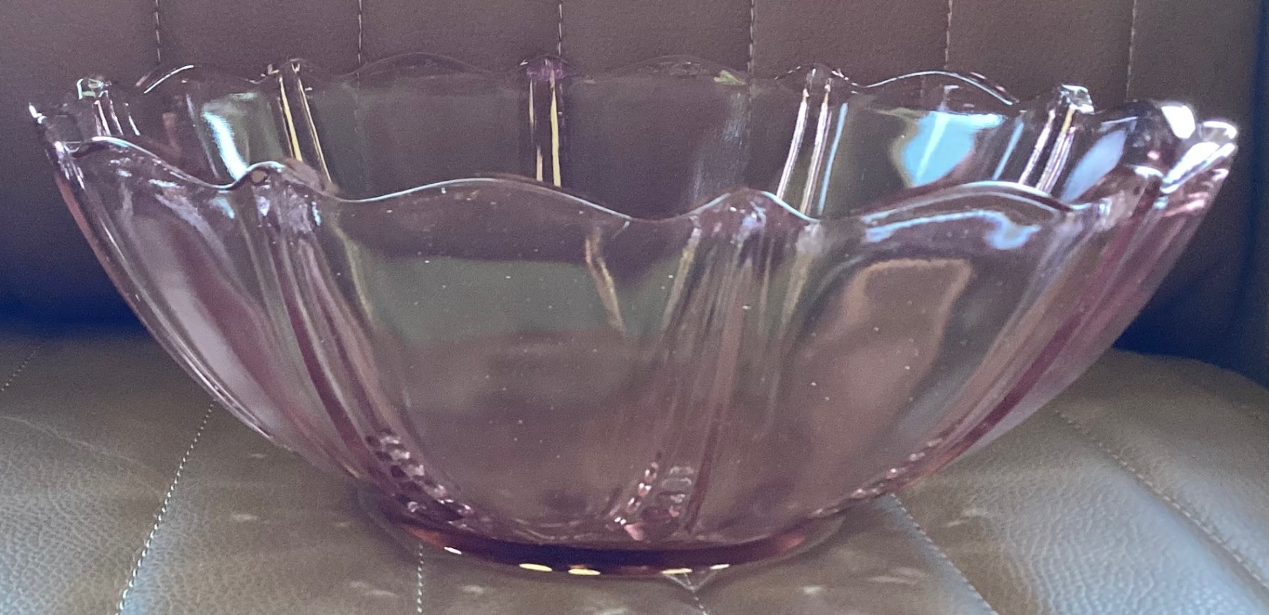 Vintage cranberry ANCHOR HOCKING bowl