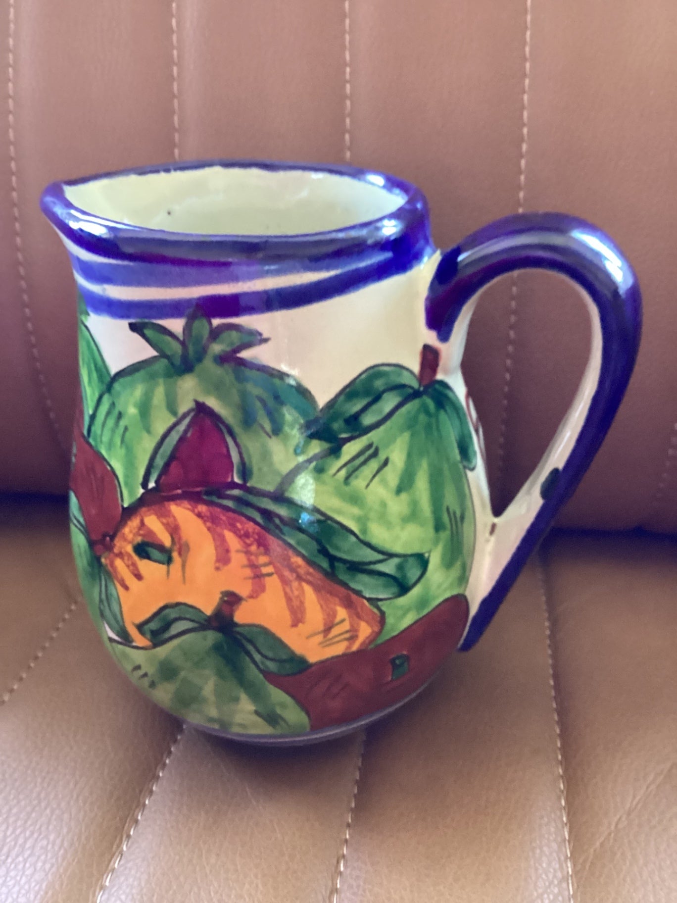 And painted TALAVERA pottery pitcher 