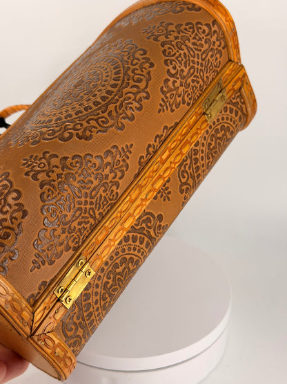 Vintage c. 1960s Wooden Box Purse