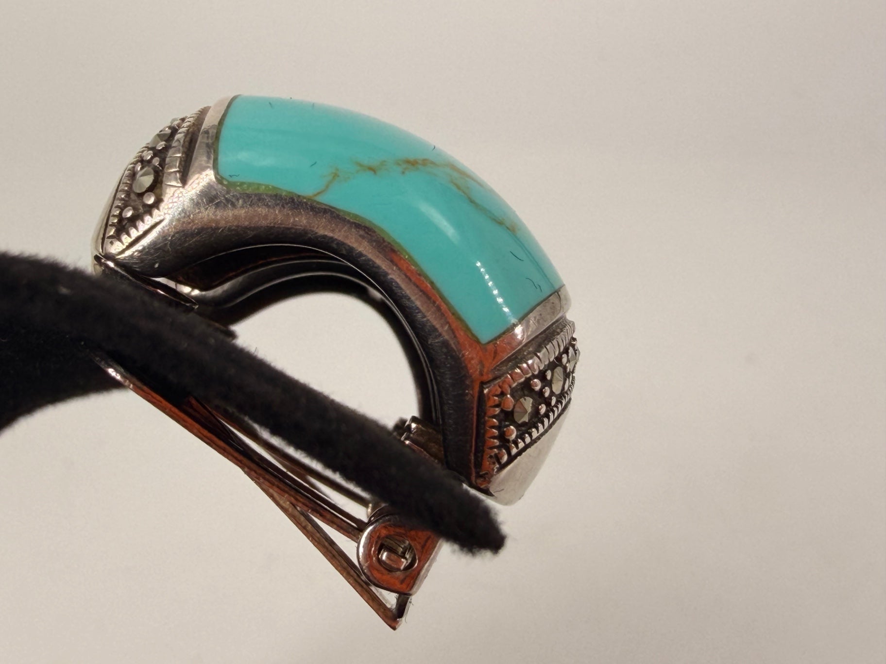 Vintage 925 Silver Turquoise Necklace & Earring Set