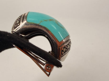 Vintage 925 Silver Turquoise Necklace & Earring Set