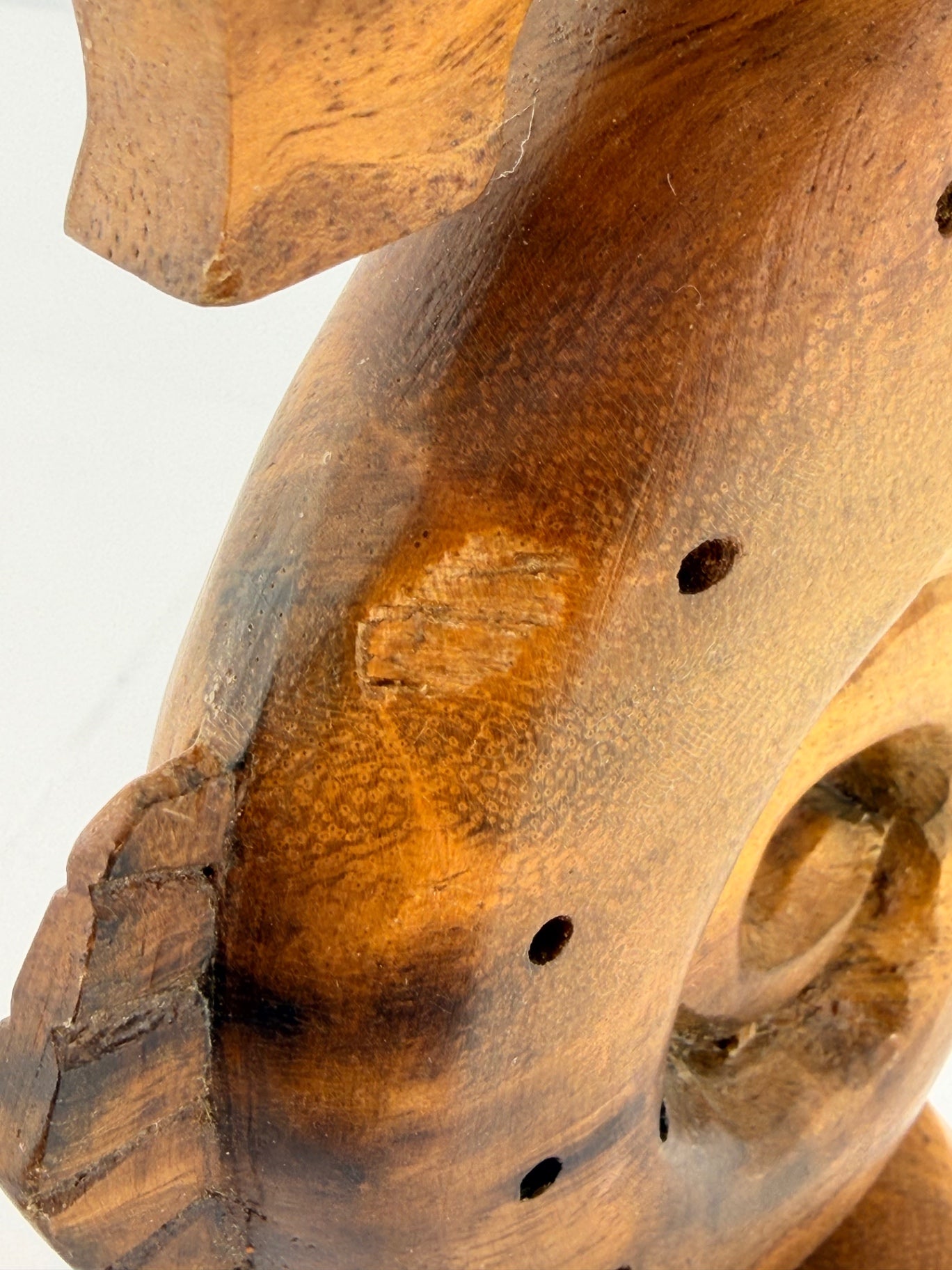 Vintage SEAHORSE Monkey pod wood