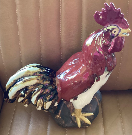Large ceramic rooster