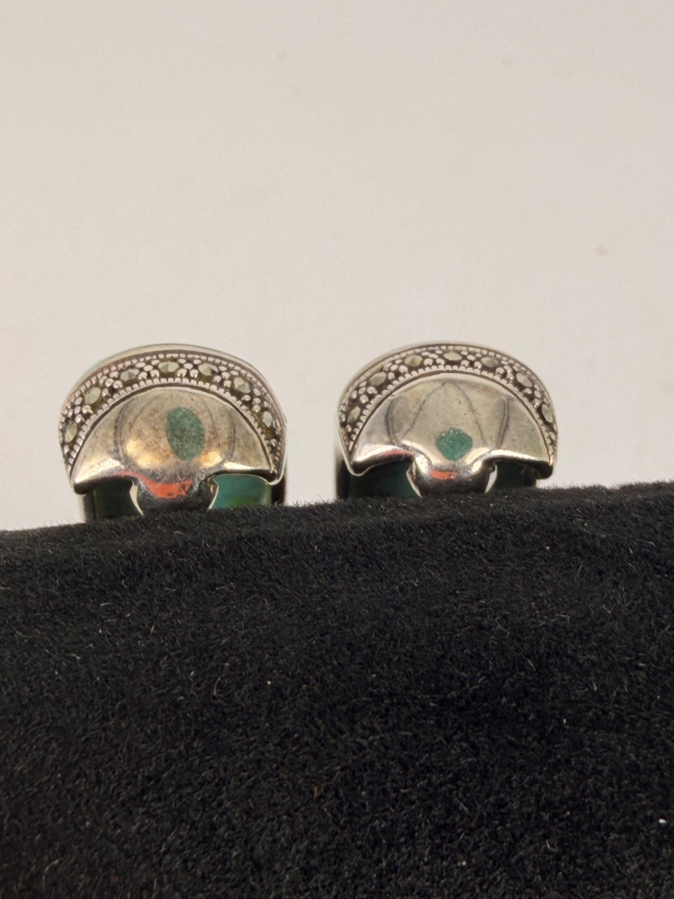 Vintage 925 Silver Turquoise Necklace & Earring Set