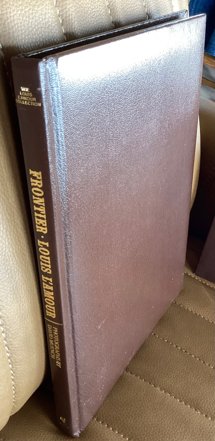 Lewis L’Amour  9 x 13 leatherette book titled frontier
