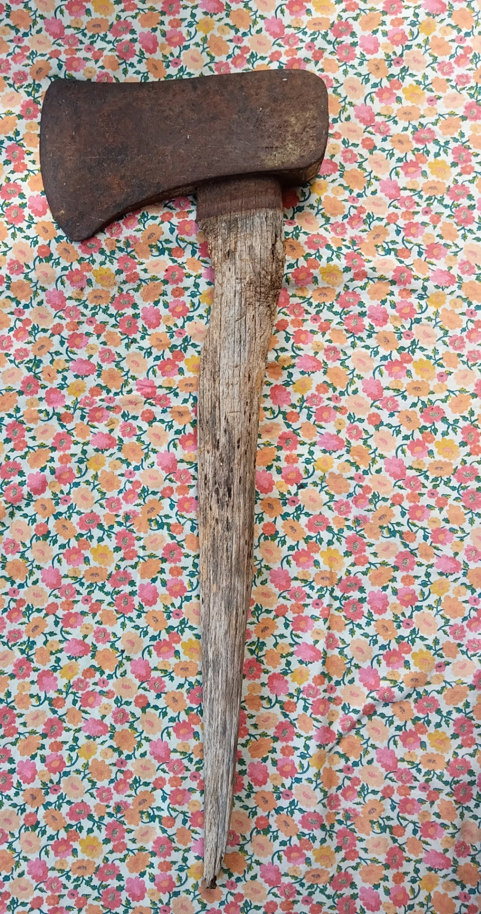 Antique Woodcutter's Felling Axe | Weathered Primitive Hatchet with Aged Handle