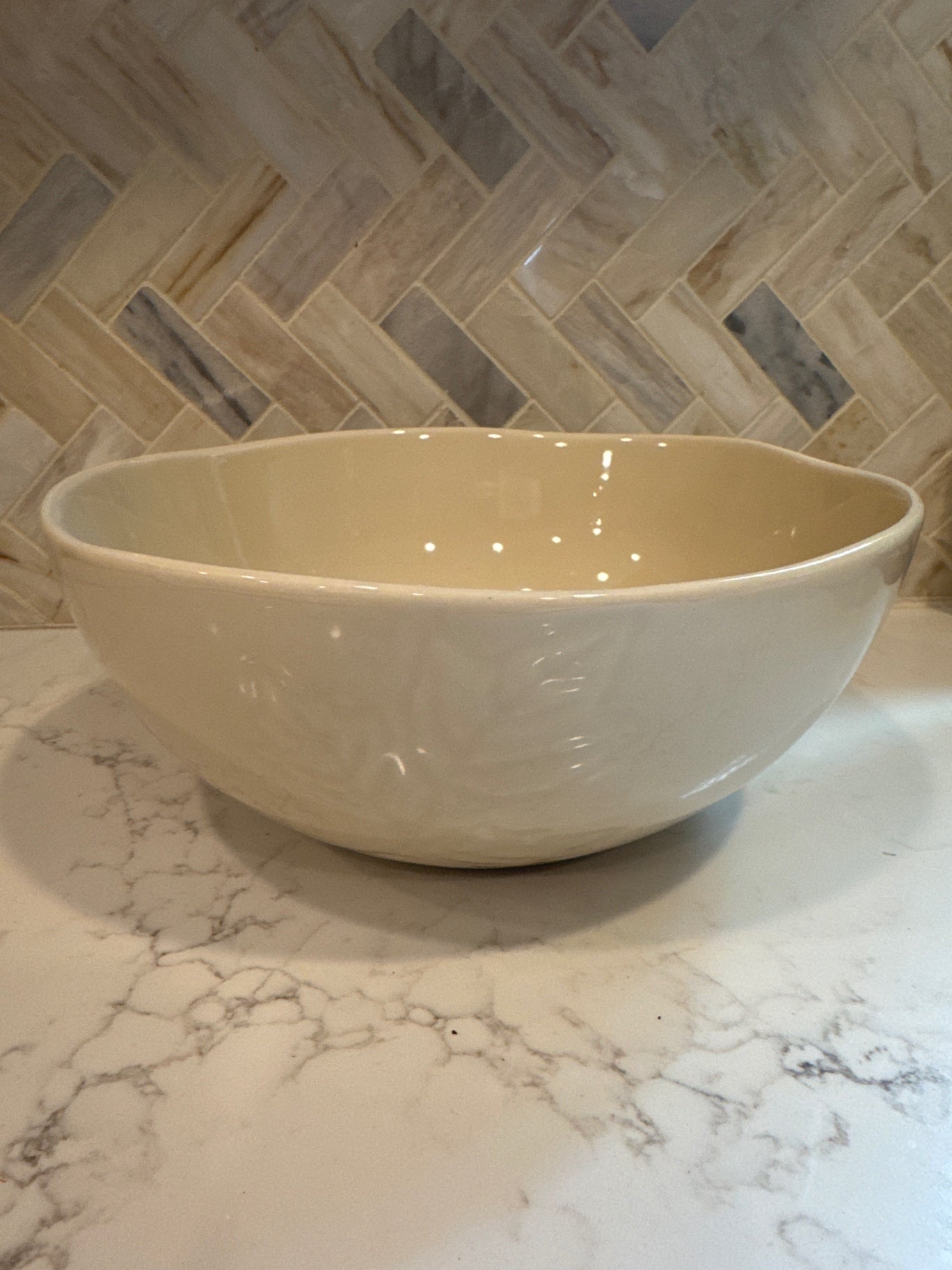 Serving Bowl Leaf Design 
