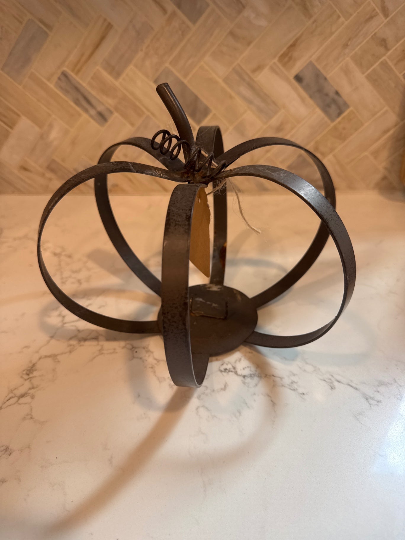 Metal Pumpkin Candle Holder