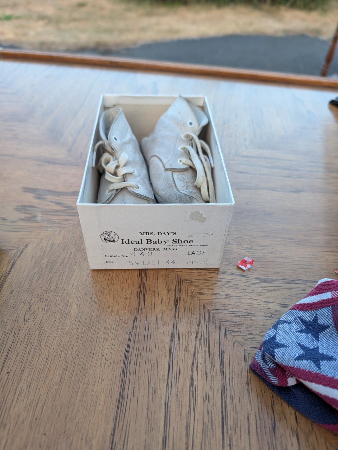 Vintage Mrs. Day's Baby Shoes with Original Box