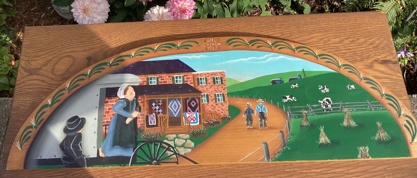 HAND PAINTED AND SIGNED OVER THE DOOR PLAQUE