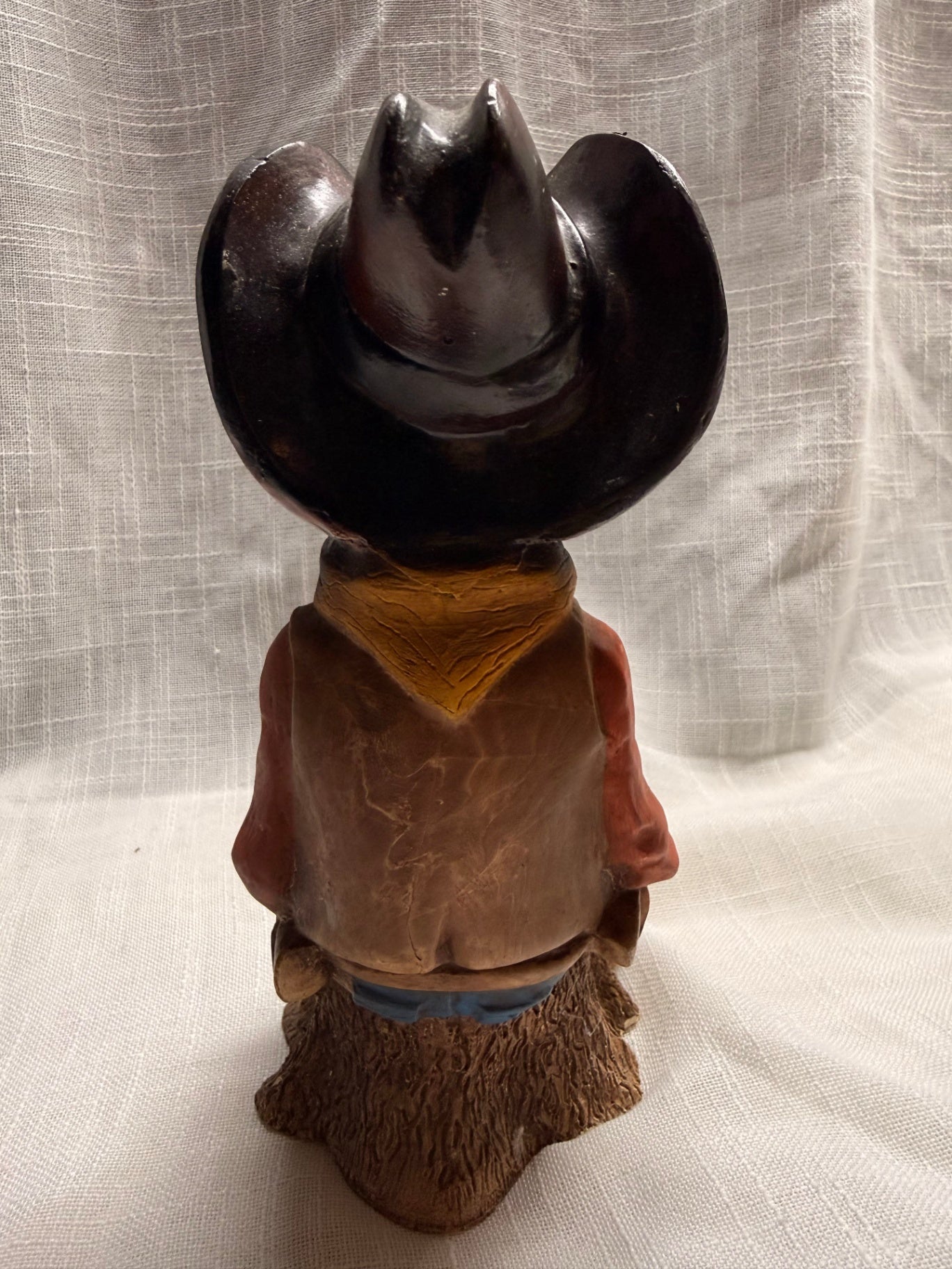 Vintage Humorous Cowboy Poker Player Figurine | Western Caricature Card Game Statue