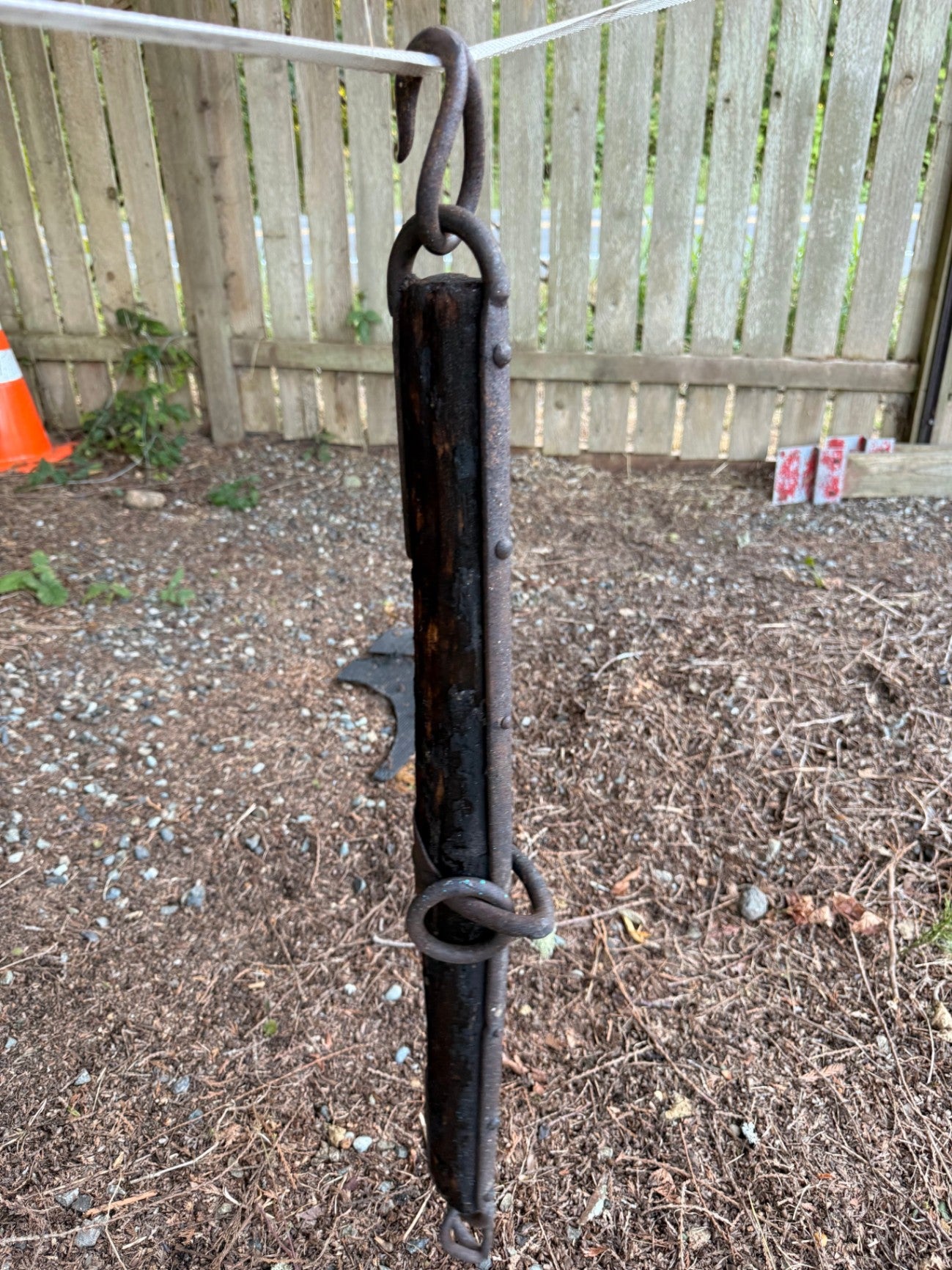 Antique Iron-Bound Wooden Whingle Tree / Single Tree | Primitive Farm Implement