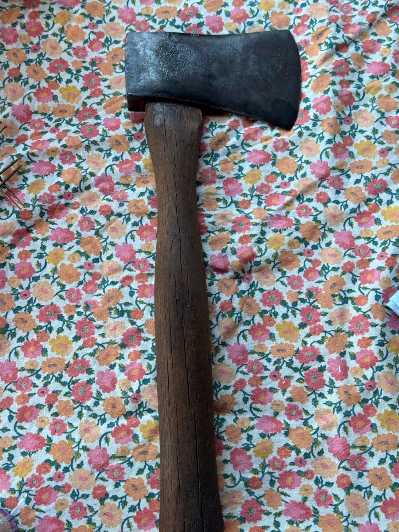 Vintage Wood Handled Camp Hatchet | Rustic Forged Steel Hand Axe