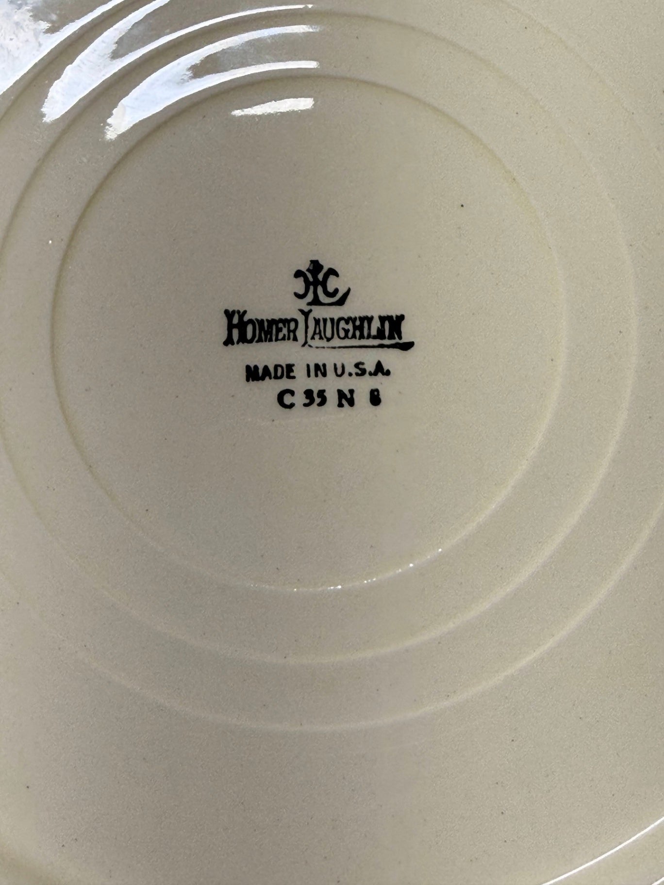 Vintage Homer Laughlin Flowered Dinner Plate | 1935 USA Pottery Floral Swag