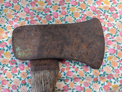 Antique Woodcutter's Felling Axe | Weathered Primitive Hatchet with Aged Handle
