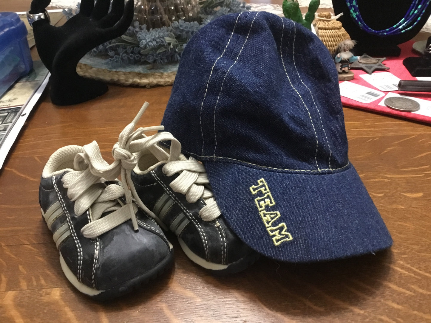Infant denim baseball cap & shoes