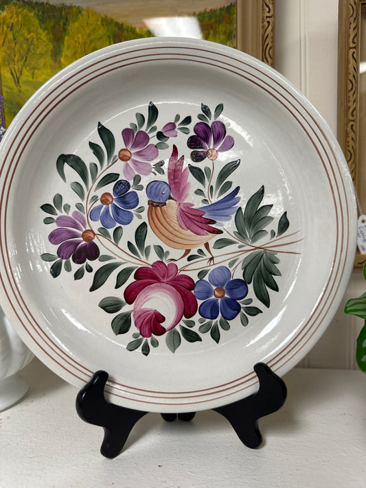 Beautiful hand painted plate signed