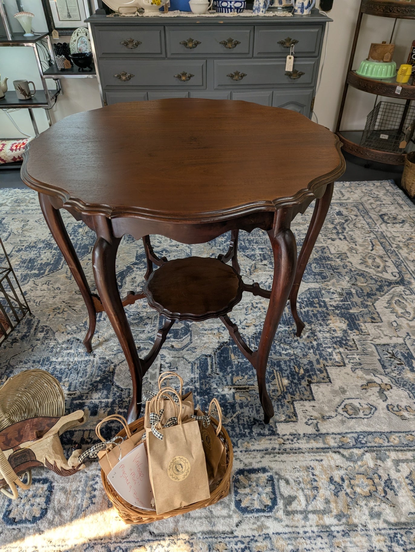 Antique 6 legged Roundish Table