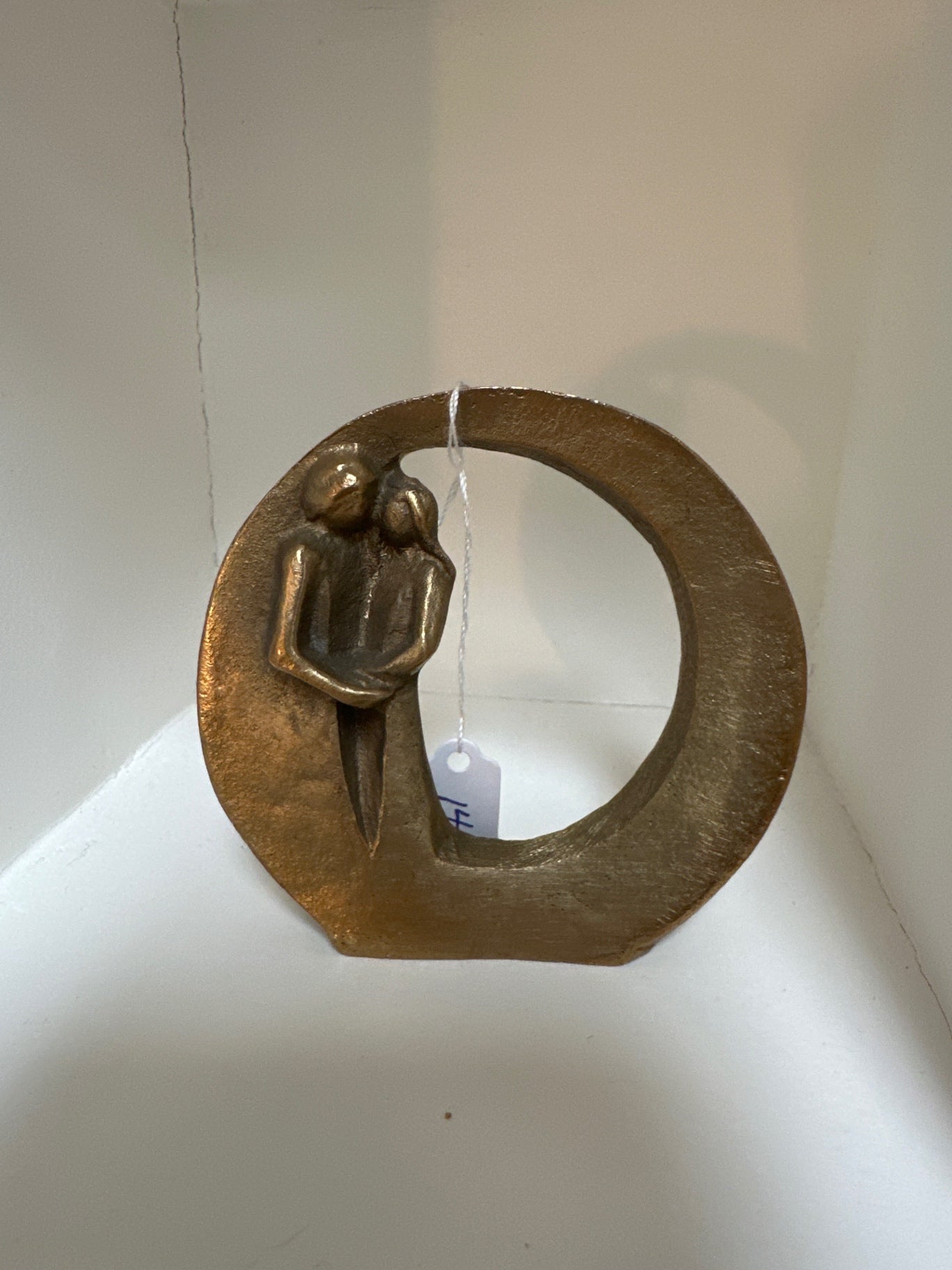 Maria Laach Abbey Germany brass couple sculpture
