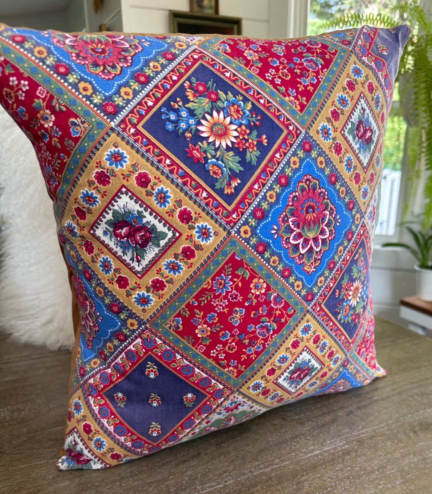Bright MCM pillow – handmade 