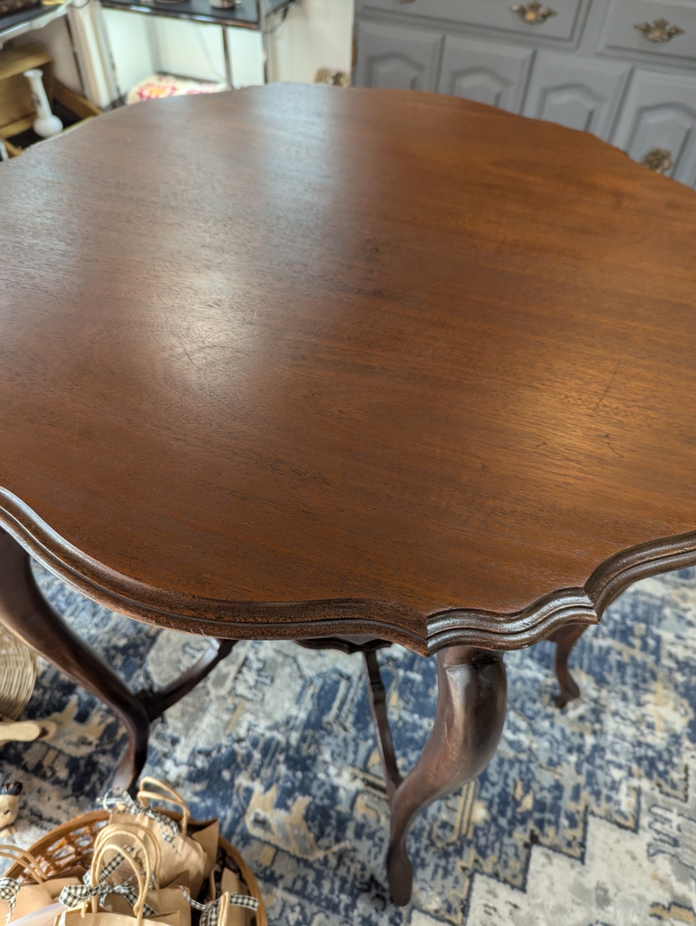 Antique 6 legged Roundish Table