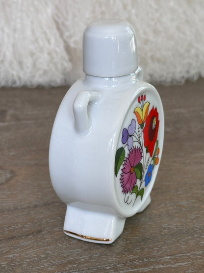 Mid-century KALOCSA folk Art flask